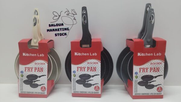 SERVICE COOKWARE 3 PCS EN GRANIT
